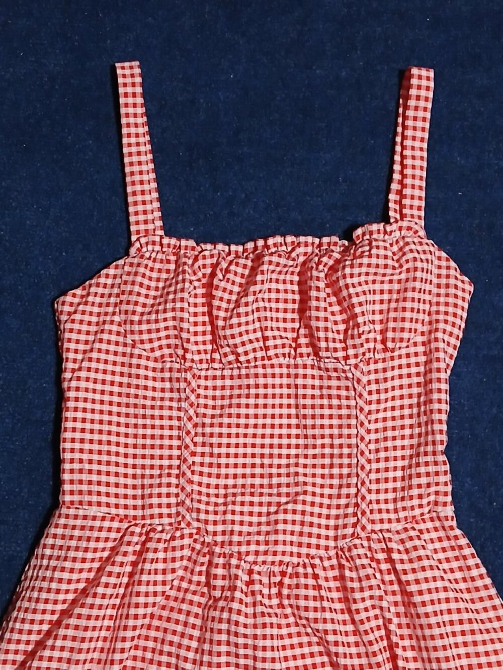 Wild Fable Red Tiny Checkered Summer Dress with Straps  XXS  NWOT - Picture 2 of 12